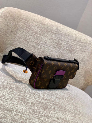 LV M45807 Louis Vuitton S Lock Sling Bag Purple - Default Title - View 3