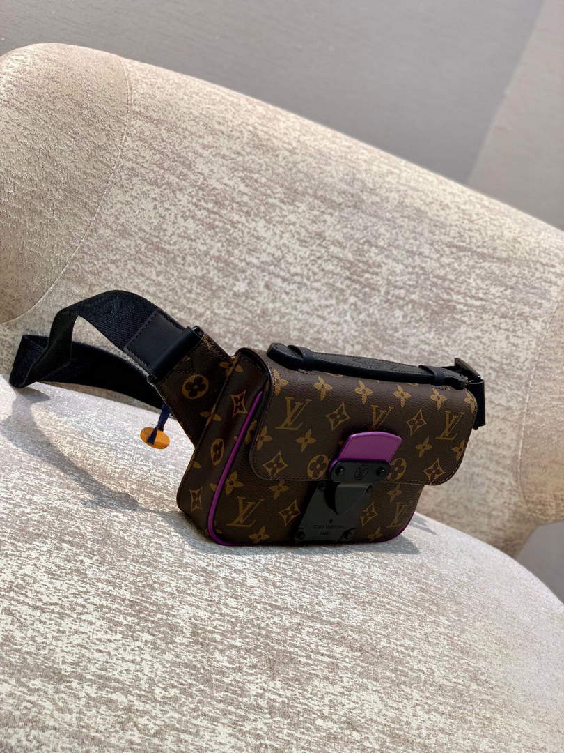 LV M45807 Louis Vuitton S Lock Sling Bag Purple - Default Title - View 3