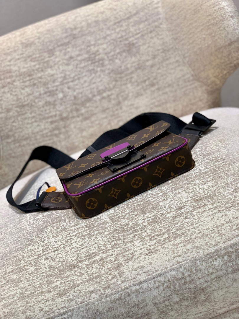 LV M45807 Louis Vuitton S Lock Sling Bag Purple - Default Title - View 4