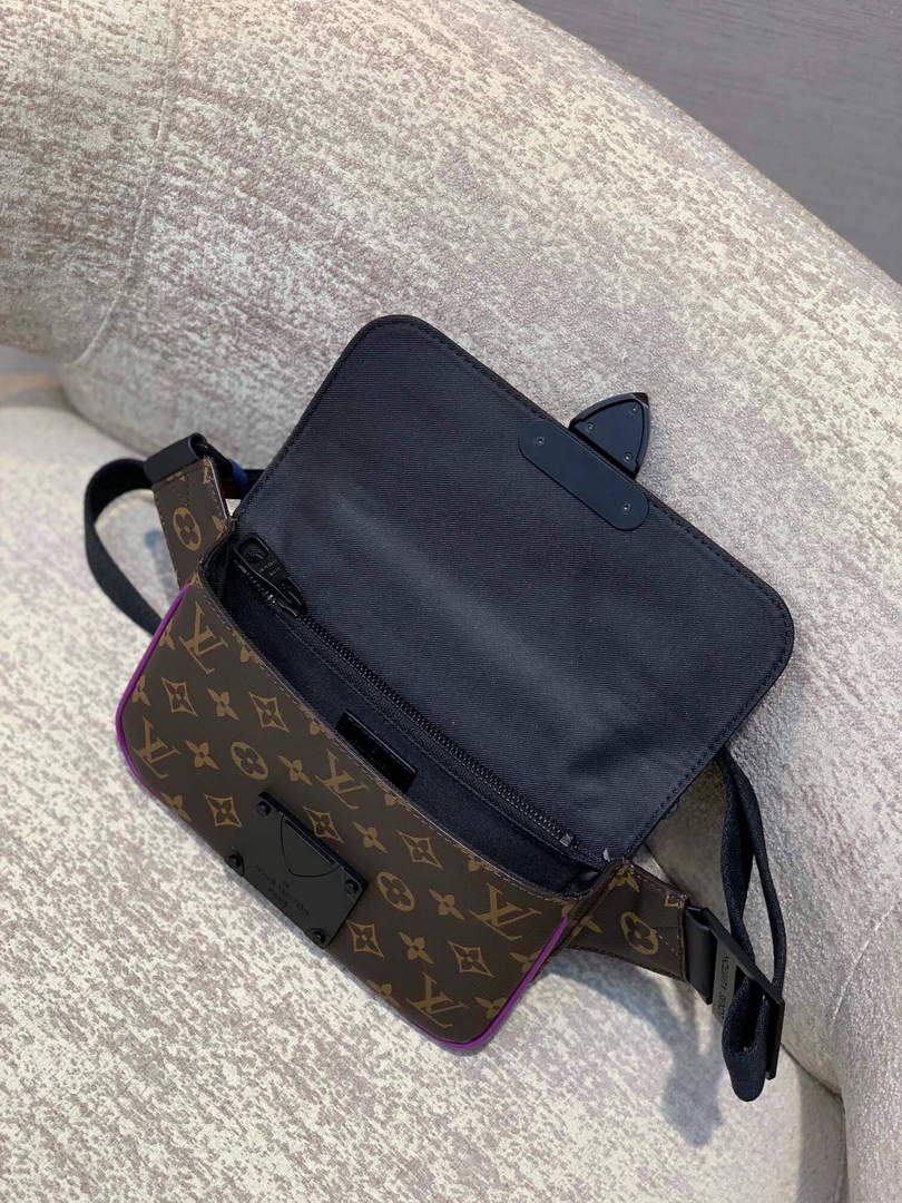 LV M45807 Louis Vuitton S Lock Sling Bag Purple - Default Title - View 5
