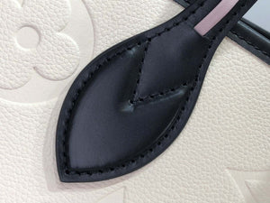 LV M58525 Louis Vuitton Neverfull MM Monogram Empreinte Leather Bag M45856 Creme - Default Title - View 8