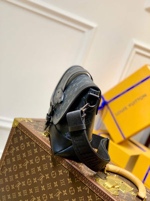 LV M45911 Louis Vuitton Saumur Messenger Black - Default Title - View 3