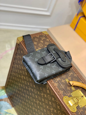 LV M45912 Louis Vuitton Saumur slingbag Monogram eclipse - Default Title - View 7