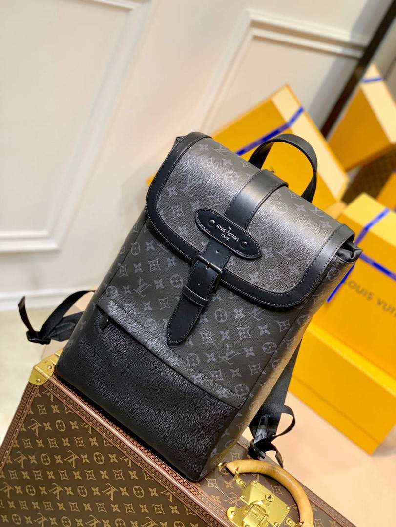 LV M45913 Louis Vuitton Saumur Backpack Black - Default Title - View 1