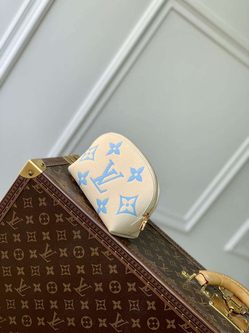 LV M45951 Louis Vuitton Pochette Cosmetique PM Blue - Default Title - View 3