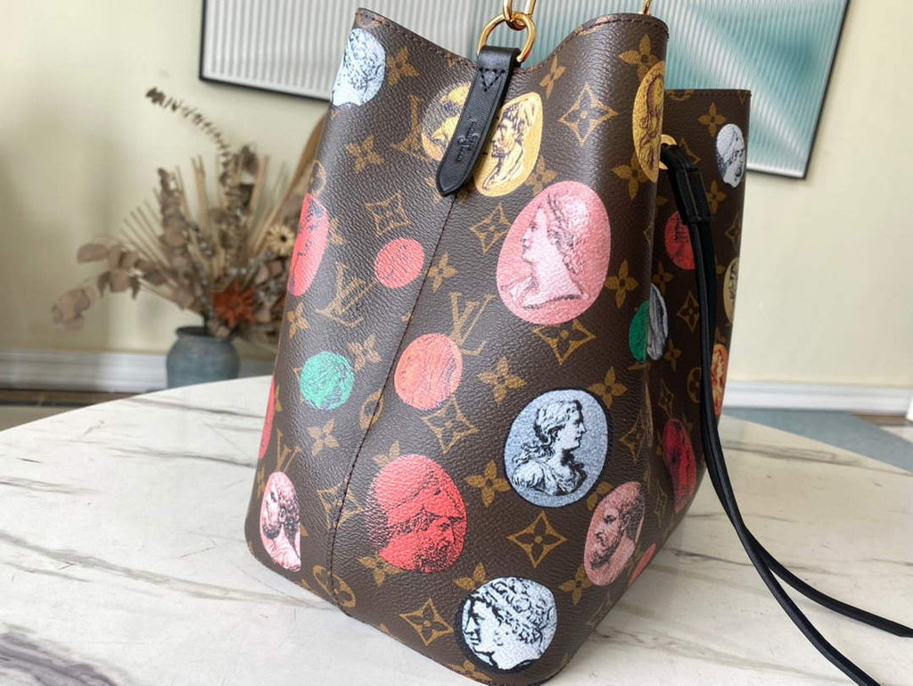 LV M45956 Louis Vuitton N¨¦ONO¨¦ MM Bag Monogram Cameo printed canvas