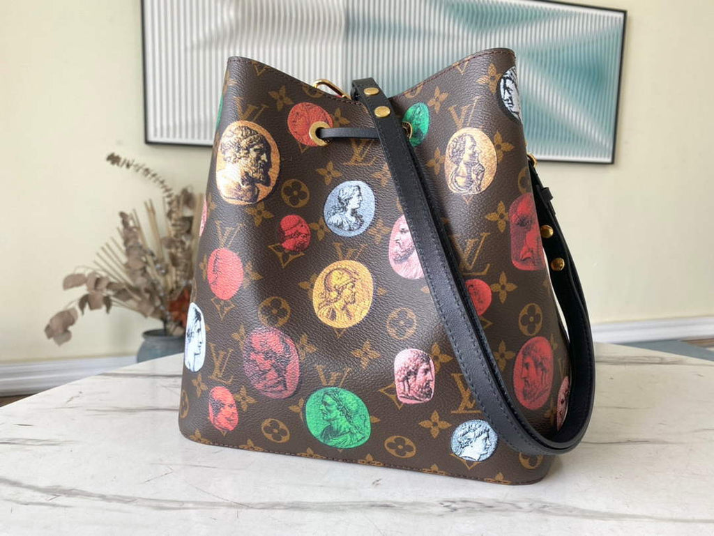 LV M45956 Louis Vuitton N¨¦ONO¨¦ MM Bag Monogram Cameo printed canvas