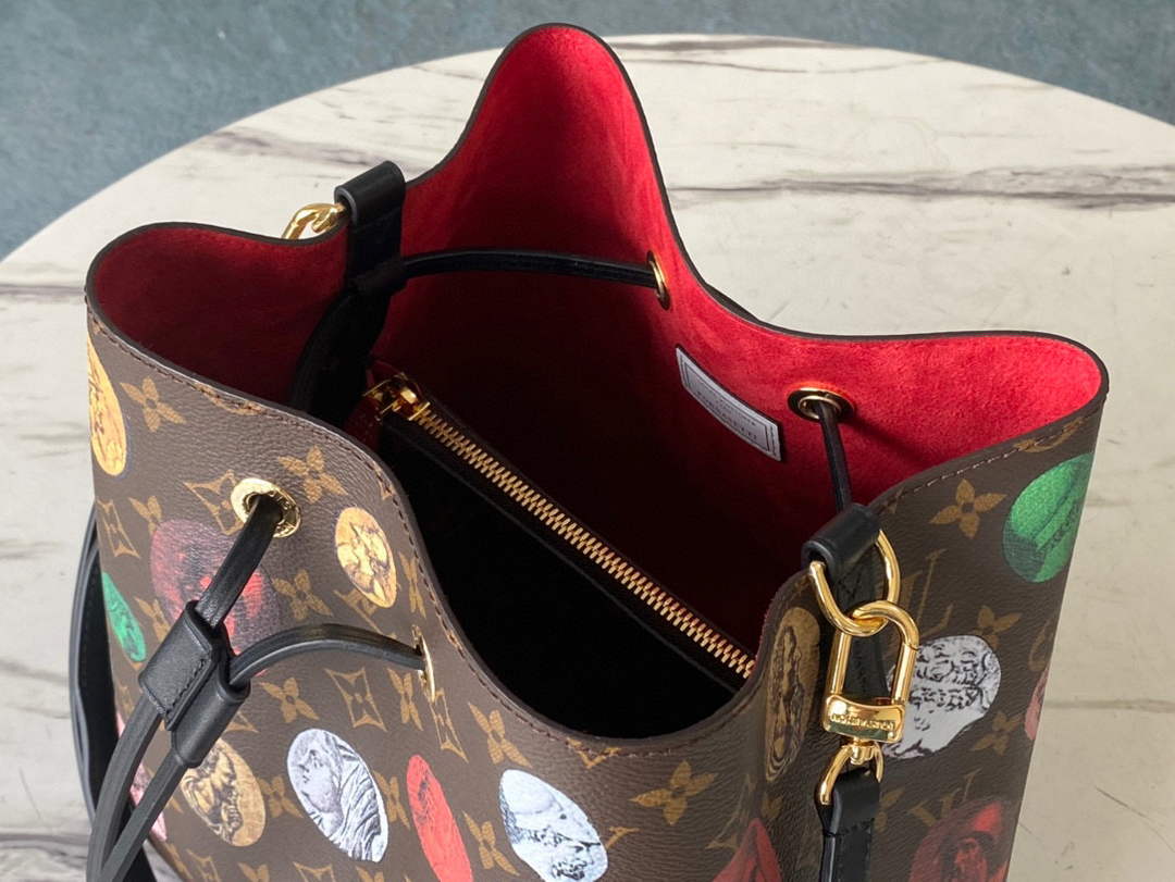 LV M45956 Louis Vuitton N¨¦ONO¨¦ MM Bag Monogram Cameo printed canvas - Default Title - View 8
