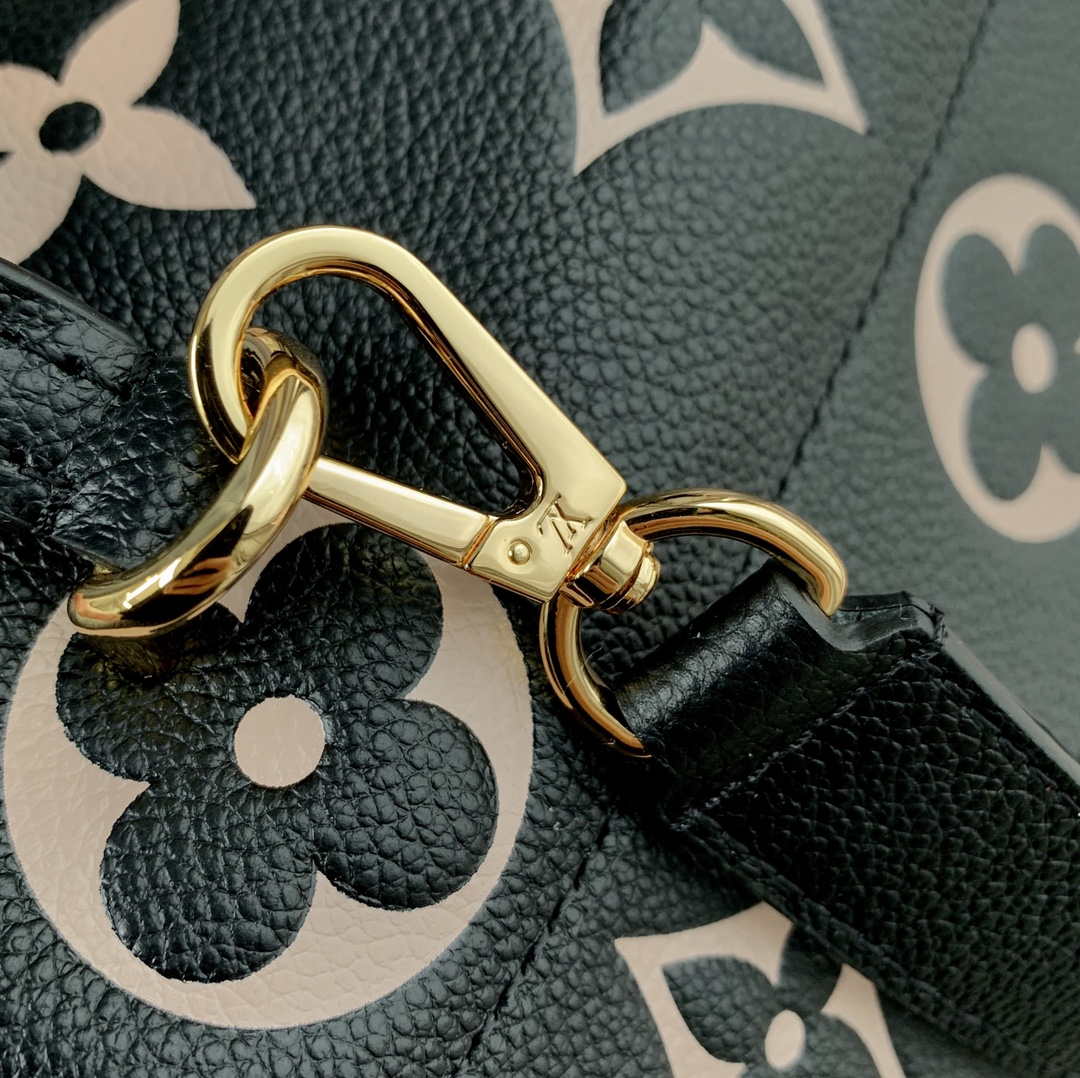 LV M45978 Louis Vuitton Madeleine MM Bicolor Monogram Empreinte Leather Black - Default Title - View 6