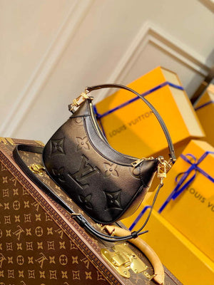 LV M46002 Louis Vuitton Bagatelle Mini Hobo Handbag Black - Default Title - View 1