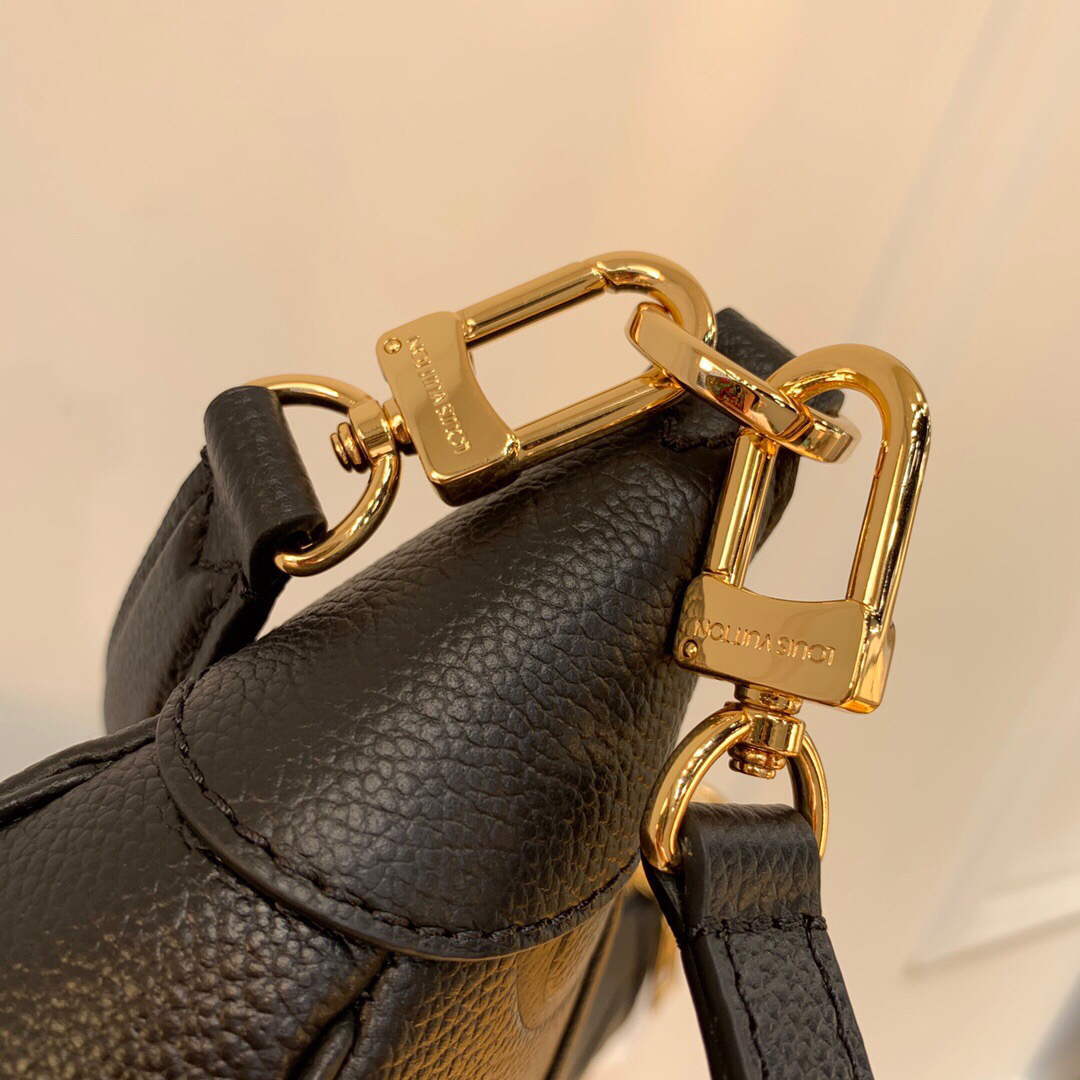 LV M46002 Louis Vuitton Bagatelle Mini Hobo Handbag Black - Default Title - View 6