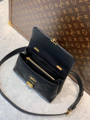 LV M46008 Louis Vuitton Madeleine BB Monogram Empreinte Leather Black - Default Title - View 7