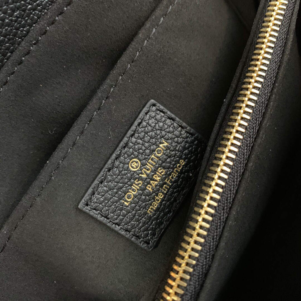 LV M46008 Louis Vuitton Madeleine BB Monogram Empreinte Leather Black