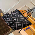 LV M46040 Louis Vuitton Neverfull MM Tote Monogram Bag M46039 Black - Default Title - View 1