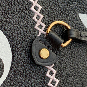 LV M46040 Louis Vuitton Neverfull MM Tote Monogram Bag M46039 Black - Default Title - View 5