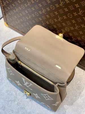 LV M46041 Louis Vuitton Madeleine MM Handbag Embossed Grained Cowhide Leather - Default Title - View 9