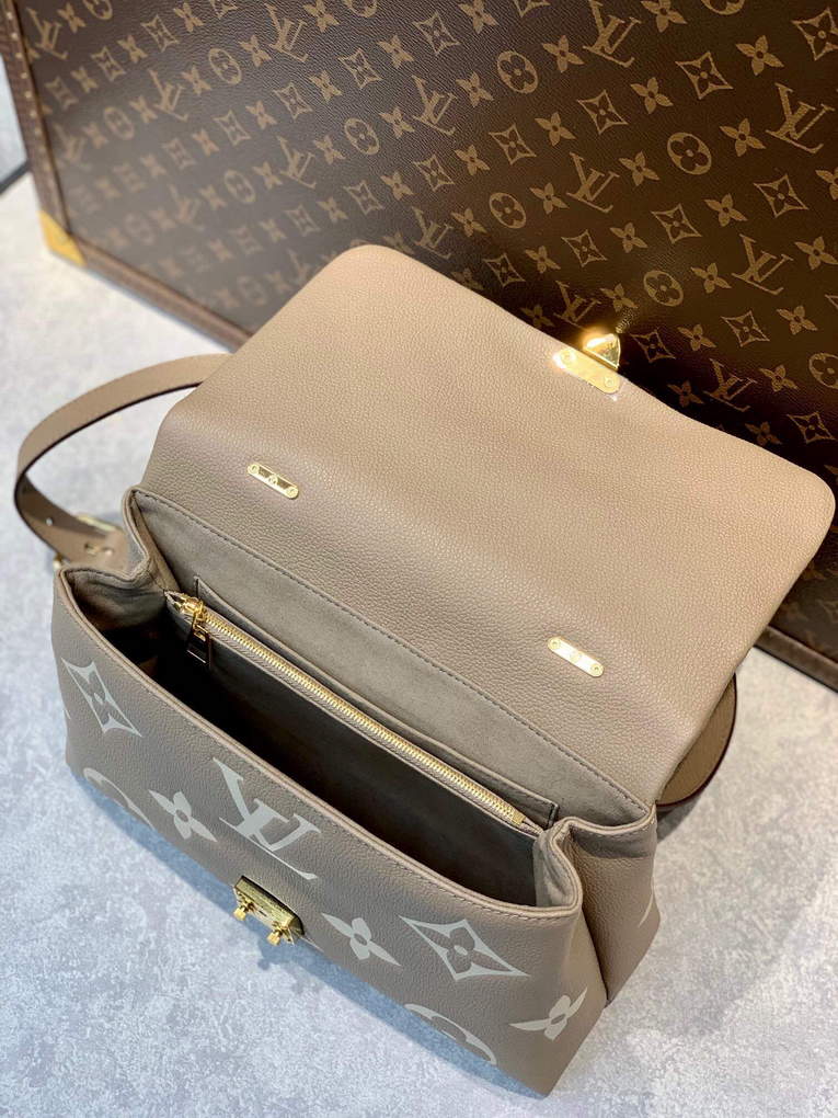 LV M46041 Louis Vuitton Madeleine MM Handbag Embossed Grained Cowhide Leather - Default Title - View 9