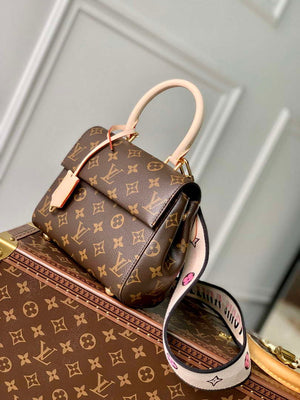 LV M46055 Louis Vuitton Cluny Mini Handbag Black Shoulder Strap - Default Title - View 3