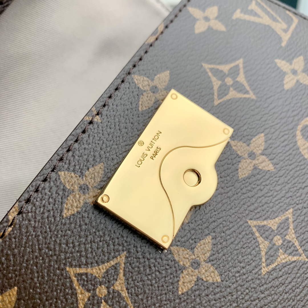 LV M46055 Louis Vuitton Cluny Mini Handbag Black Shoulder Strap - Default Title - View 6