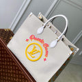LV M46076 Louis Vuitton Onthego GM Tote Bag White leather - Default Title - View 1