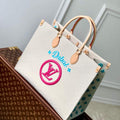LV M46076 Louis Vuitton Onthego GM Tote Bag Yellow leather - Default Title - View 1