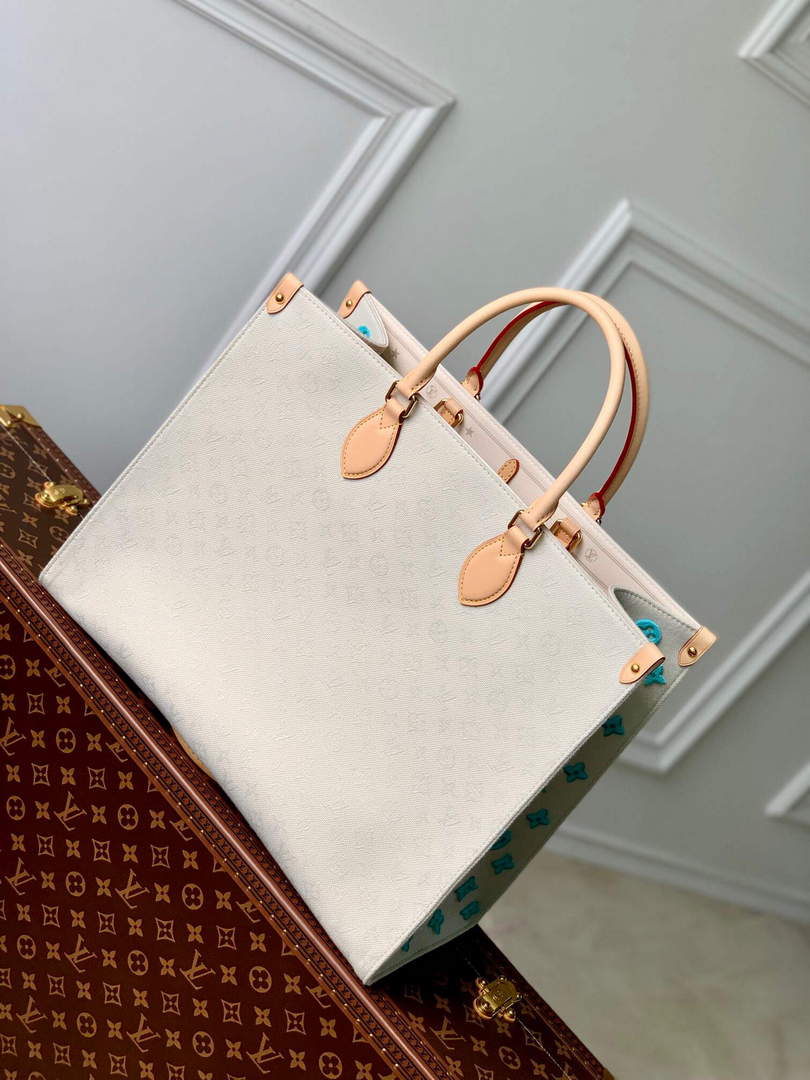 LV M46076 Louis Vuitton Onthego GM Tote Bag Yellow leather - Default Title - View 2