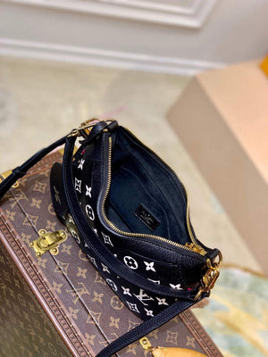 LV M46091 Louis Vuitton Bagatelle BB Bag Black White - Default Title - View 7