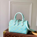 LV M46092 Louis Vuitton Speedy Bandouliere 20 Handbag Vert d'eau Green - Default Title - View 1