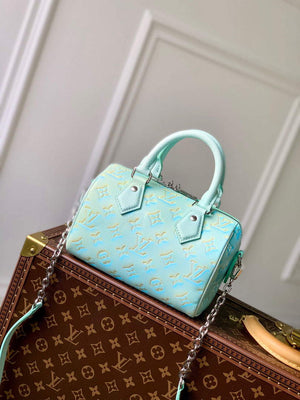 LV M46092 Louis Vuitton Speedy Bandouliere 20 Handbag Vert d'eau Green - Default Title - View 2
