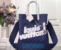 LV M46112 Louis Vuitton Carry It Bag 32cm Monogram Canvas Spring/Summer 2021 Collection Blue