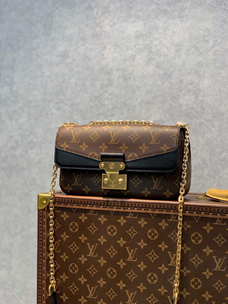 LV M46126 Louis Vuitton Marceau Monogram Handbag Black - Default Title - View 1
