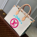 LV M46128 Louis Vuitton Onthego MM Tote Bag Yellow leather - Default Title - View 1