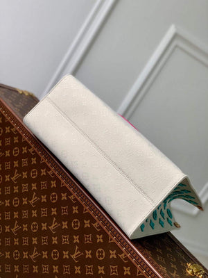 LV M46128 Louis Vuitton Onthego MM Tote Bag Yellow leather - Default Title - View 5