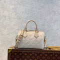 LV M46163 Louis Vuitton Speedy Bandouliere 20 Handbag Pale Beige - Default Title - View 1
