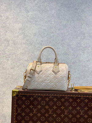 LV M46163 Louis Vuitton Speedy Bandouliere 20 Handbag Pale Beige - Default Title - View 1