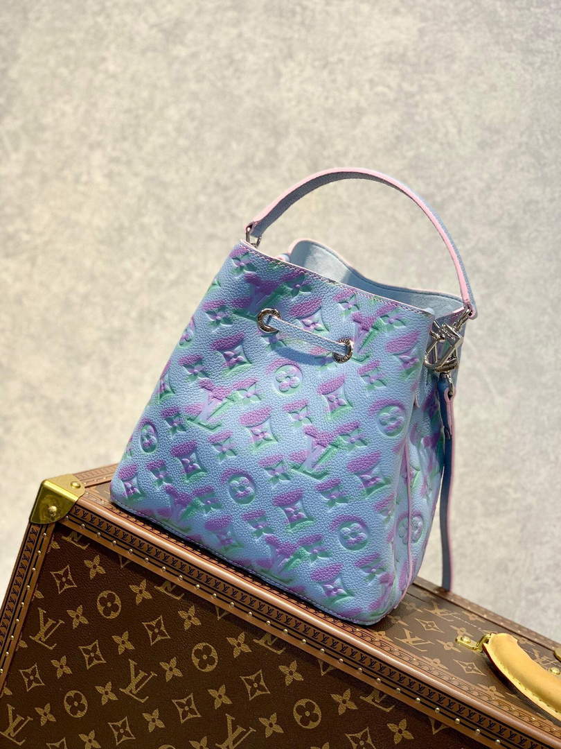 LV M46174 Louis Vuitton N¨¦ONO¨¦ BB Bucket Bag Blue
