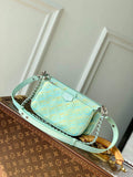 LV M46180 Louis Vuitton Multi Pochette Accessoires Vert d'eau Green