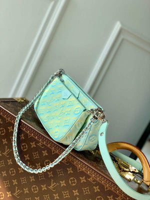 LV M46180 Louis Vuitton Multi Pochette Accessoires Vert d'eau Green - Default Title - View 3