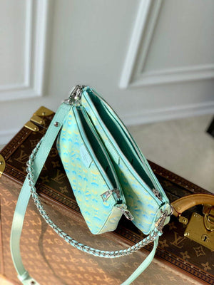 LV M46180 Louis Vuitton Multi Pochette Accessoires Vert d'eau Green - Default Title - View 8