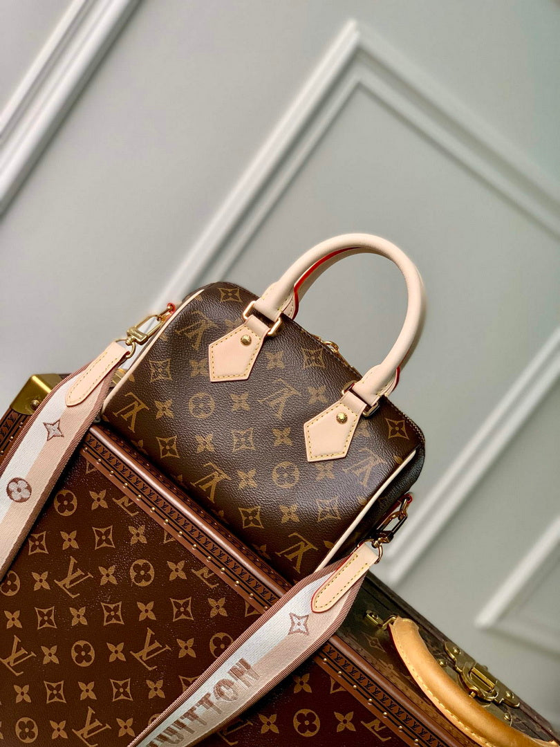 LV M46222 Louis Vuitton Speedy Bandouliere 20 Beige - Default Title - View 2
