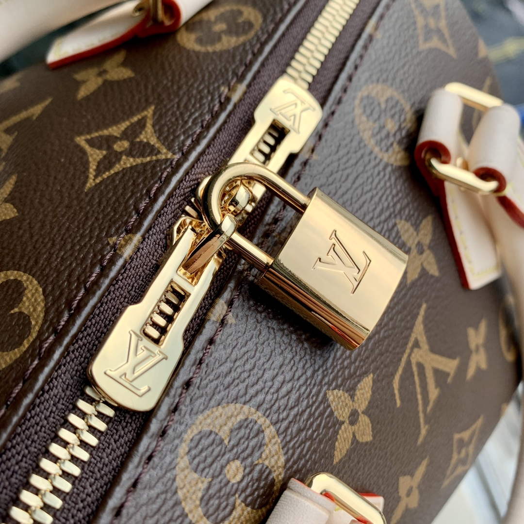 LV M46222 Louis Vuitton Speedy Bandouliere 20 Beige