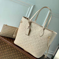 LV M46231 Louis Vuitton Neverfull MM Carryall Pale Beige - Default Title - View 1