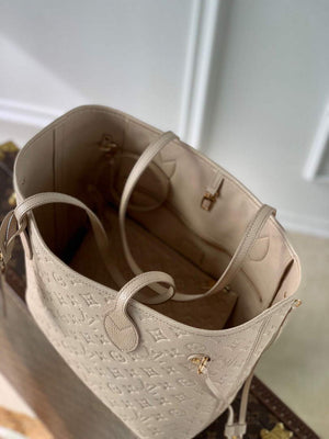 LV M46231 Louis Vuitton Neverfull MM Carryall Pale Beige - Default Title - View 6