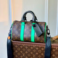 LV M46249 Louis Vuitton Keepall Bandouliere 25 Bag Green - Default Title - View 1