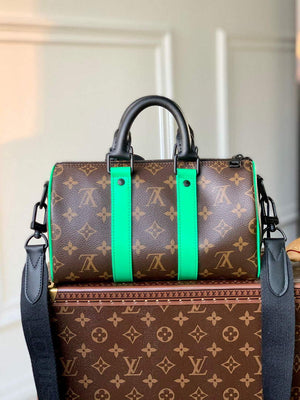 LV M46249 Louis Vuitton Keepall Bandouliere 25 Bag Green - Default Title - View 2