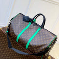 LV M46259 Louis Vuitton Keepall Bandouliere 50 Bag Minty Green - Default Title - View 1