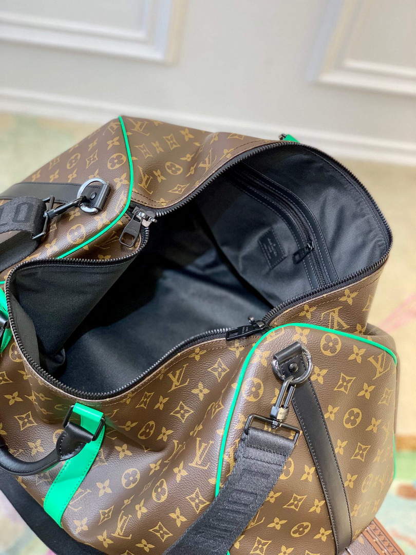 LV M46259 Louis Vuitton Keepall Bandouliere 50 Bag Minty Green - Default Title - View 9