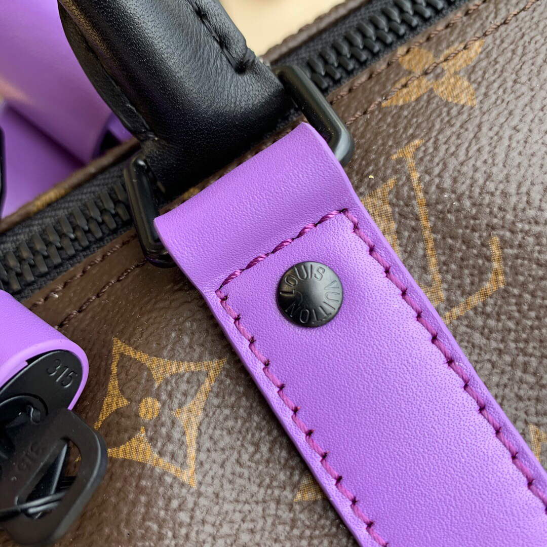 LV M46259 Louis Vuitton Keepall Bandouliere 50 Bag Purple - Default Title - View 7