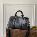 LV M46271 Louis Vuitton Keepall Bandouliere 25 Bag Black - Default Title - View 1