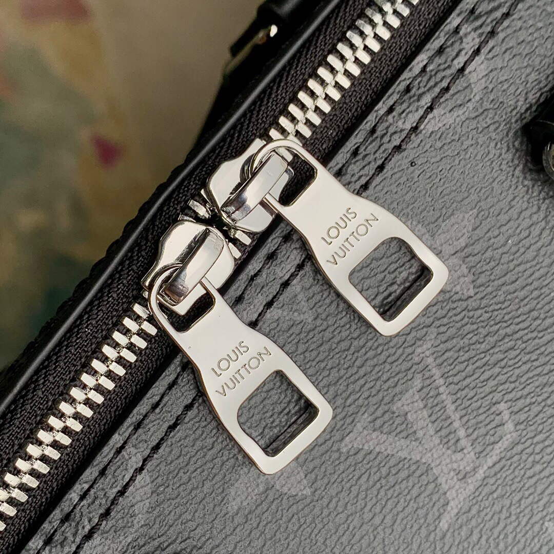 LV M46271 Louis Vuitton Keepall Bandouliere 25 Bag Black - Default Title - View 6